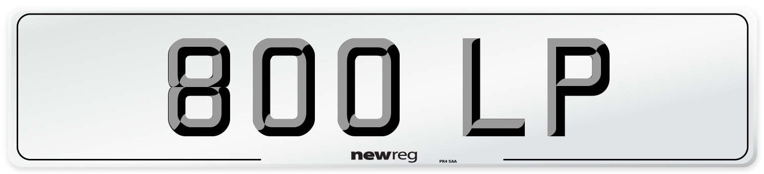 800 LP Number Plate from New Reg